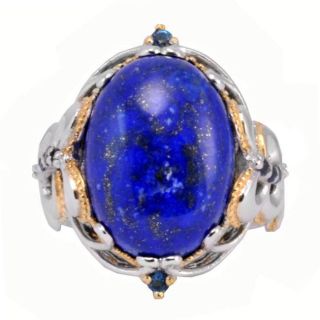 Michael Valitutti Two tone Lapis Lazuli and Sapphire Ring Today $108