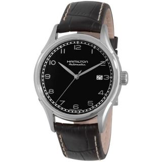 Hamilton Mens Valiant Black Strap Automatic Watch
