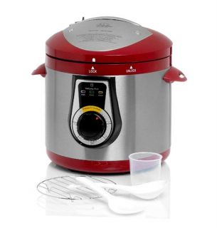 Wolfgang Puck Elite Red Heavy Duty 7 quart Electric Pressure Cooker