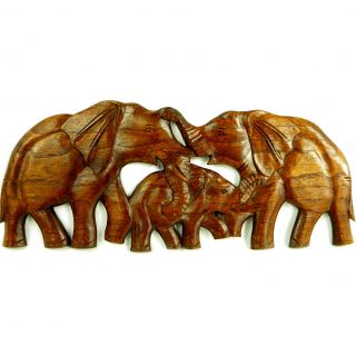 Hand Carved Family of Elephants Relief Panel Today $45.99 4.0 (1
