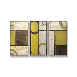 Industrial Circles Beige Triptych Art (17 x 33) Today $64.99
