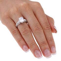 Tacori Platinum Cubic Zirconia and 1ct TDW Diamond Engagement Ring (G