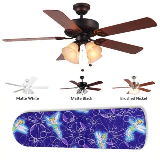 New Image Concepts 4 Lamp Purple Tinkerbell Ceiling Fan