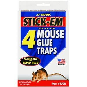 JT Eaton 133N Stick Em Glue Mouse Trap, set of 4 Patio