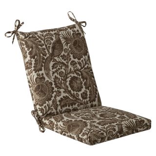 Pillow Perfect Outdoor Brown/ Beige Floral Square Chair Cushion