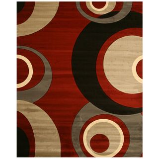 Dunes Red/ Grey Rug (53 x 77)