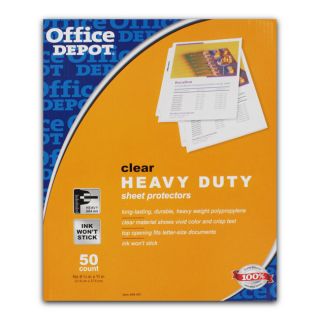 Office Depot 8.5x11 in Clear Heavy duty Sheet Protectors (Pack of 200
