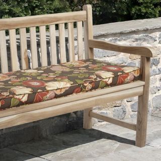 Kate 48 inch Outdoor Brown Floral Bench Cushion
