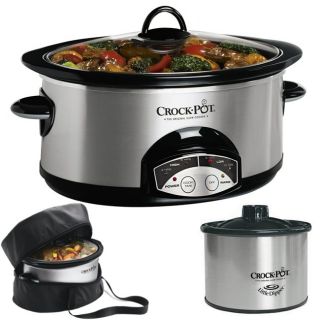 Crock Pot 6 qt Oval Programmable Slow Cooker with Little Dipper and