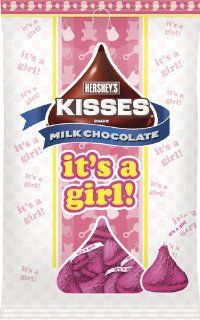 Hersheys Milk Chocolate Kisses, Its a Girl, 7 Ounce Packages (Pack
