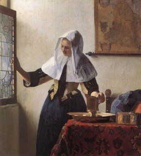 8 x 6 Mounted Print Vermeer Young Woman with a Water Jug