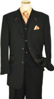 140S Extra Fine Wool Vested Suit HA00117 (US 42L/Euro 52   36 in