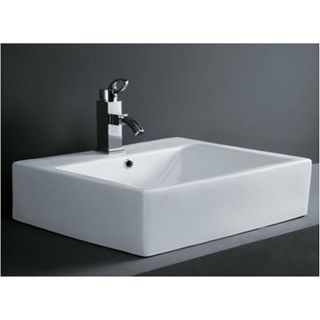 DeNovo Rectangular Porcelain Bath Vessel Sink
