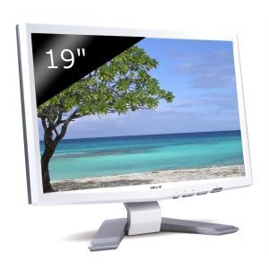 Ecran plat LCD 19 16/10ème Blanc laqué avec port VGA   Résolution