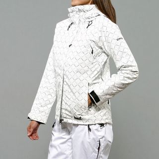 Marker Womens Cosmo Insulated White Diamond Print Ski Jacket
