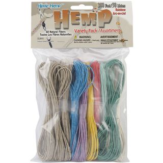 Rainbow Hemp String 300 foot Variety Pack