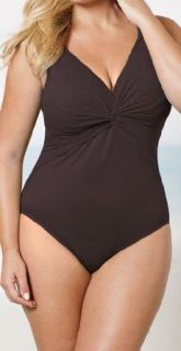 Miraclesuit Womens Solid Pandora Swimsuit   Chocolate