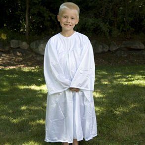 Child White Choir Robe Clothing