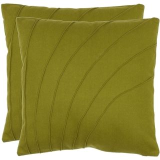 Floral 18 inch Green Decorative Pillows (Set of 2)