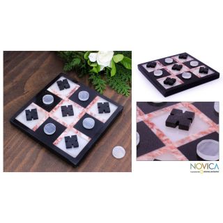 Marble Rose on Black Tic Tac Toe Set (Mexico) Today $22.99