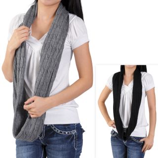 Journee Collection Womens Cable Knit Loop Scarf
