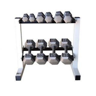 CAP Barbell 150 lb. Rubber Hex Dumbbell Set with Rack
