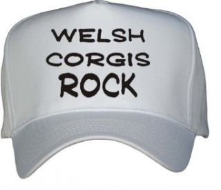 Welsh Corgis Rock White Hat / Baseball Cap Clothing
