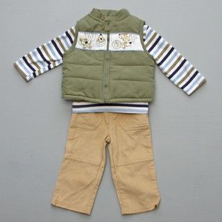 Baby Togs Infant Boys 3 piece Vest Set