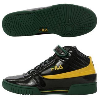 Fila Mens F 89 Black/ Yellow Athletic Shoes