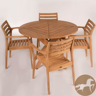 Christopher Knight Home Lombardi Teak Wood 5 piece Outdoor Dining Set