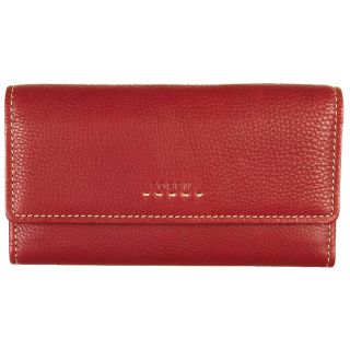 Fossil Womens Popstitch Red Leather Clutch Wallet