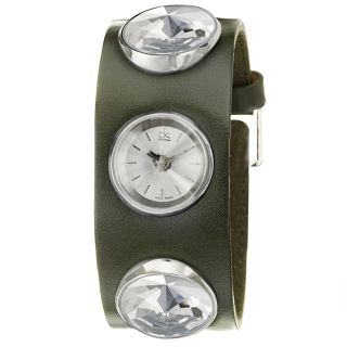 Calvin Klein Womens Night Stainless Steel and Leather Quartz Watch