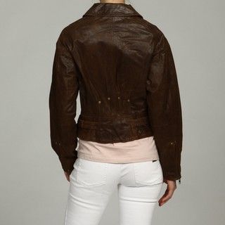 Nine West Womens Leather Three Pocket Jacket FINAL SALE