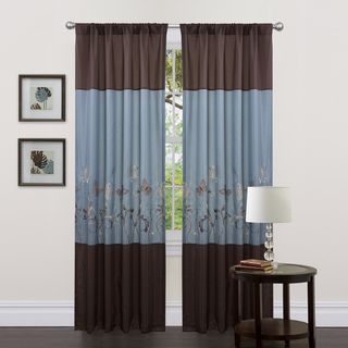 Lush Decor Blue/ Brown 84 inch Butterfly Dreams Curtain Panels (Set of