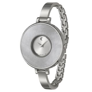 Movado Womens Brila Stainless Steel and White Mother of Pearl Swiss