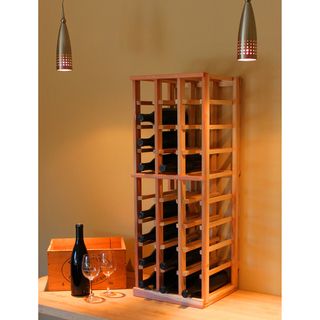 Architectural Elements Redwood 27 bottle Wine Rack