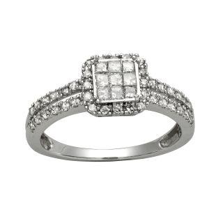 10k White Gold 1/2ct TDW Diamond Engagement Ring (H I, I2 I3