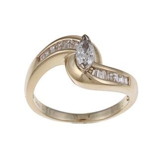 14k Yellow Gold 1/2ct TDW Diamond Engagement Ring (G H, SI1 SI2