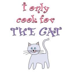 Attitude Aprons Cook for the Cat White Apron