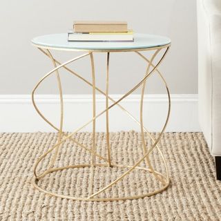 Safavieh Treasures Cagney Gold/ White Top Accent Table
