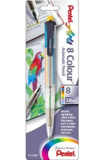Pentel Arts 8 Colour Automatic Pencil, Assorted Accent
