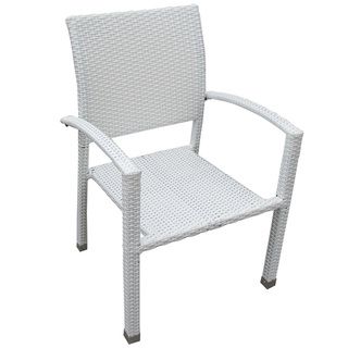 Bella Outdoor Stackable Dining Chair in White