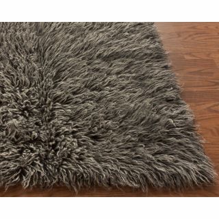 Hand woven Alexa Standard Flokati Wool Shag Rug (8 x 10)