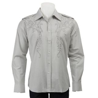 Unlimited 191 Mens Embroidered Long sleeve Woven Shirt