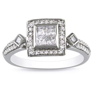 14k White Gold 1/2ct TDW Diamond Engagement Ring (G H, I1 I2) Today $