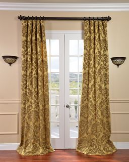 Astoria Gold/ Bronze Faux Silk Jacquard Curtains