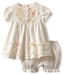 Biscotti Baby Girls Newborn Lace Lullaby Dress And Bloomer