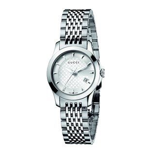 Gucci Womens Classic G Timeless Stainless Steel Watch