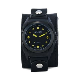 Nemesis Mens Signature Black Eternity Leather Band Watch Today $79