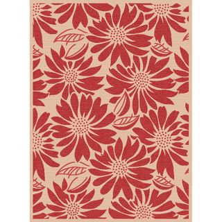 Garden Town Collection Red Area Rug (710 x 103)